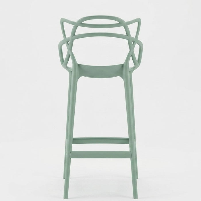 Silla para Bar Palermo, Verde, con Reposa Pies Doble Propósito