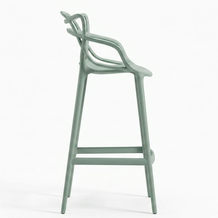 Silla para Bar Palermo, Verde, con Reposa Pies Doble Propósito