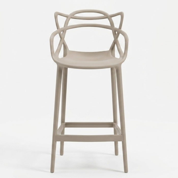 Silla para Bar Palermo, Taupe, con Reposa Pies Doble Propósito