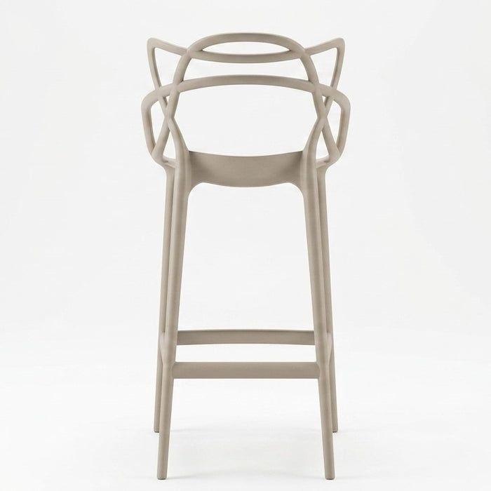 Silla para Bar Palermo, Taupe, con Reposa Pies Doble Propósito