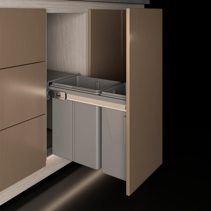 Basurera doble extraíble cierre lento