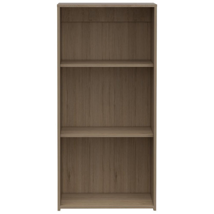 Biblioteca kalo, beige, con variedad de entrepaños