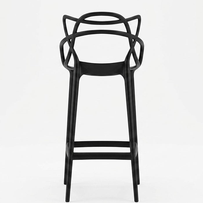 Silla para Bar Palermo, Negro, con Reposa Pies Doble Proposito