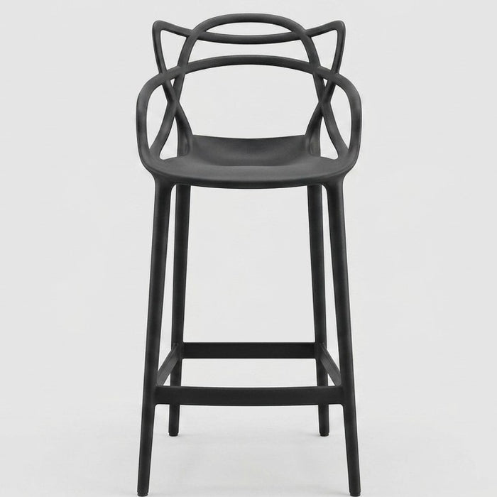 Silla para Bar Palermo, Negro, con Reposa Pies Doble Proposito