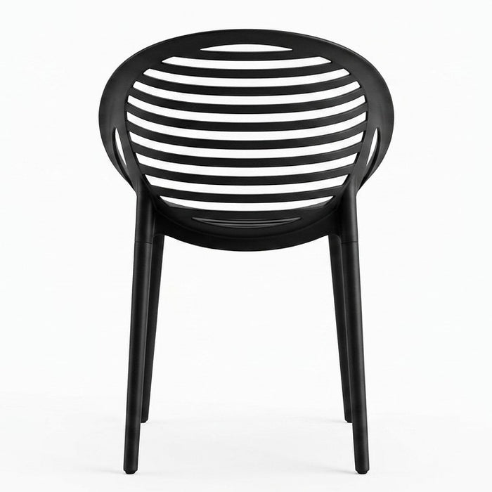 Silla Tokio con Brazos, Color Negro, con Espaldar y Diseño Moderno