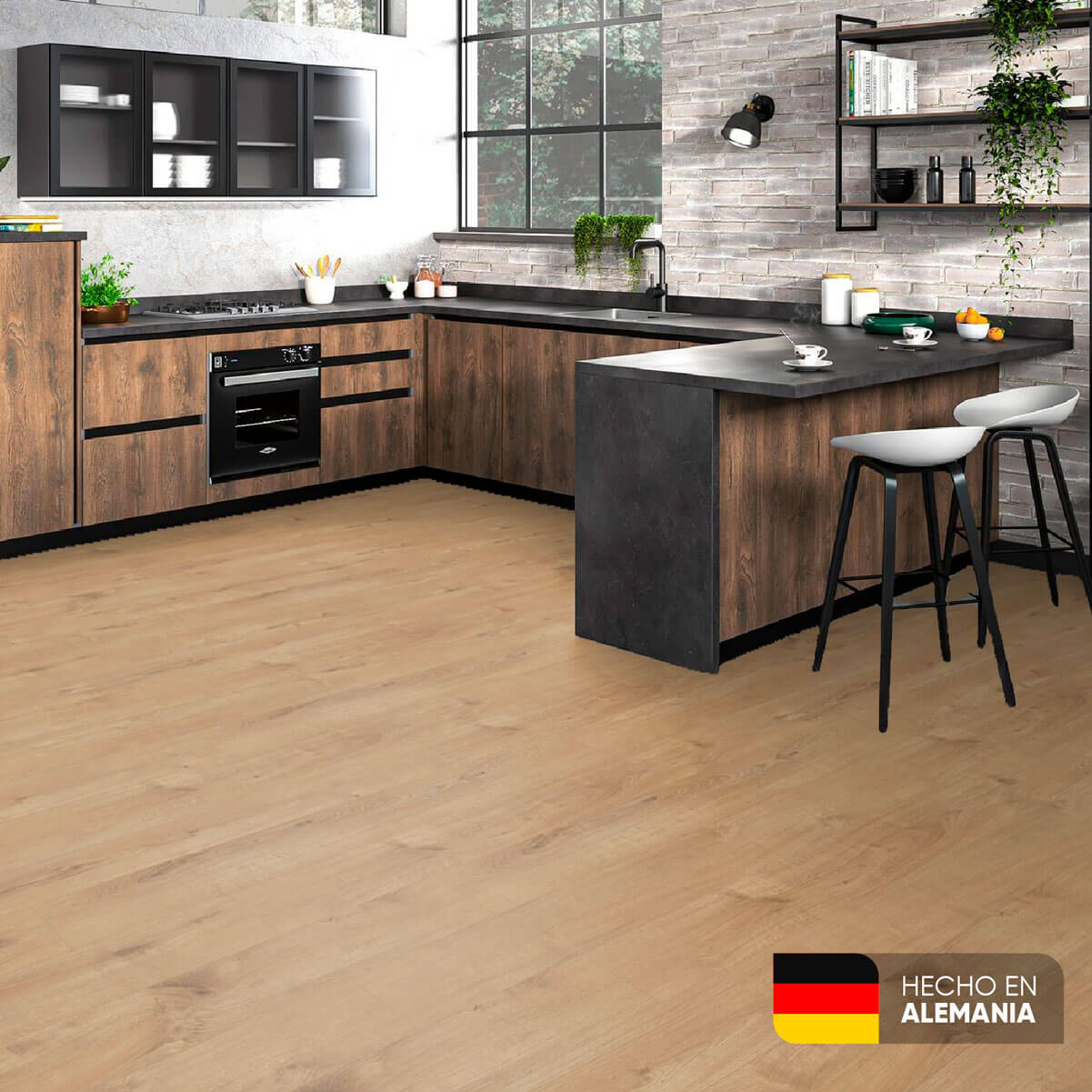 Piso Laminado Roble Bosque 7mm marca Kronospan