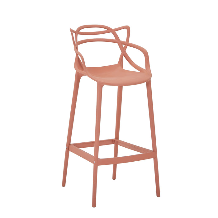 Silla para Bar Palermo, Terracota, con Reposa Pies Doble Propósito