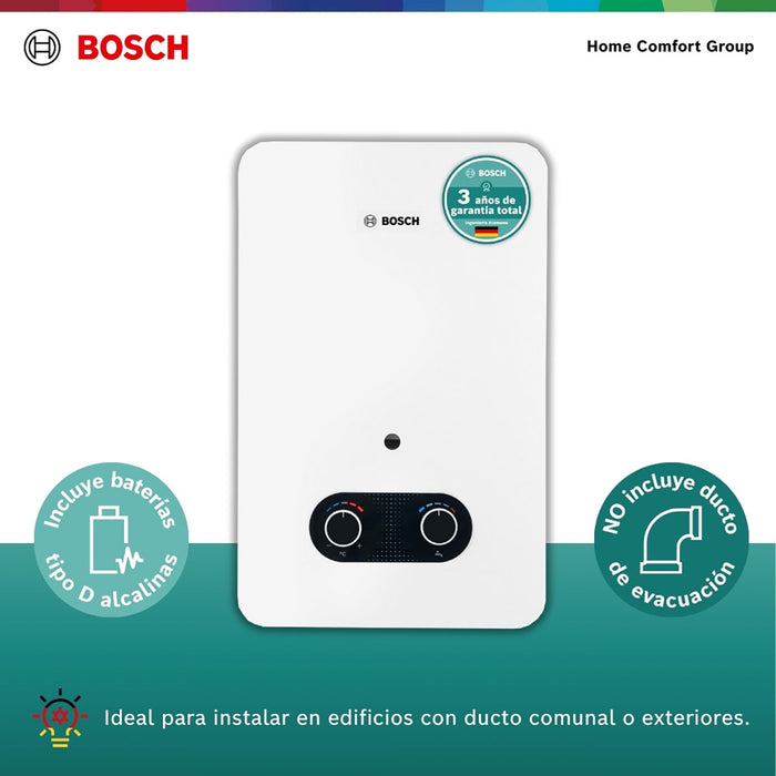 Calentador de agua 5 litros tiro natural de paso a gas natural Vital 1500