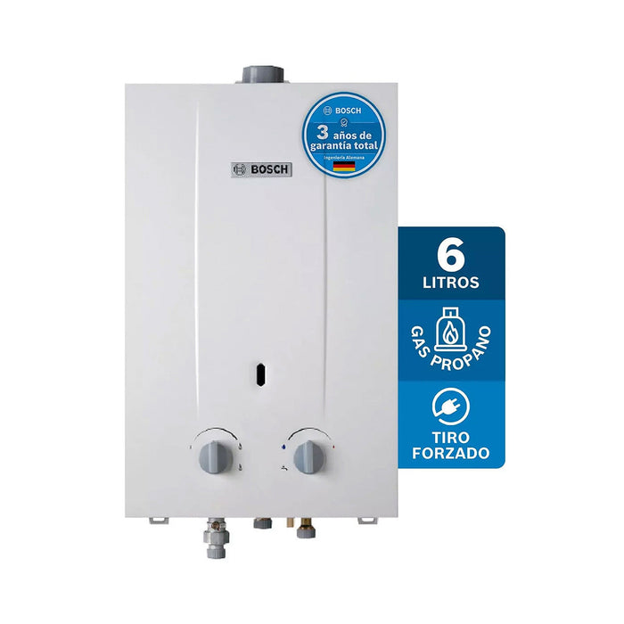 Calentador de agua 6 litros tiro forzado de paso a gas propano Therm 1000 F