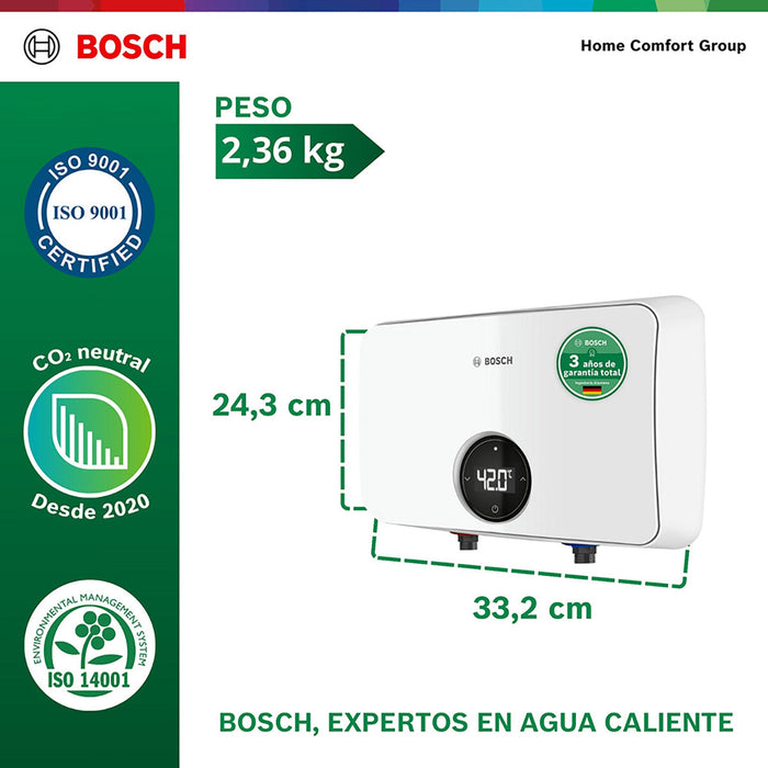 Calentador de agua eléctrico de paso 12 kW a 220 V Tronic 4000 C