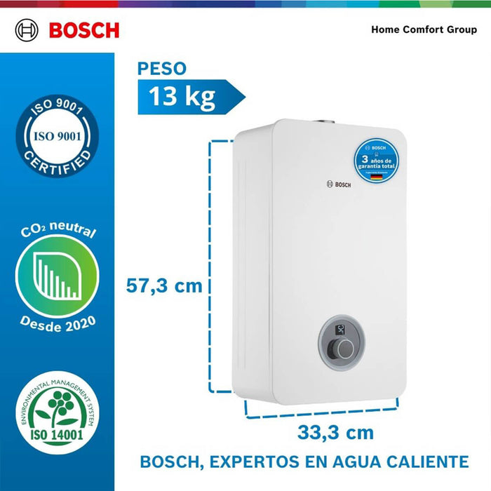 Calentador de agua 11 litros tiro forzado de paso a gas natural Therm 2400 F