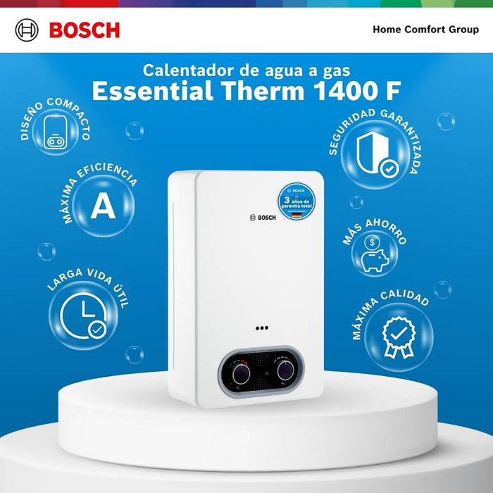 Calentador de agua 6 litros tiro forzado de paso a gas natural Therm 1400 F