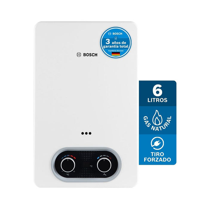 Calentador de agua 6 litros tiro forzado de paso a gas natural Therm 1400 F