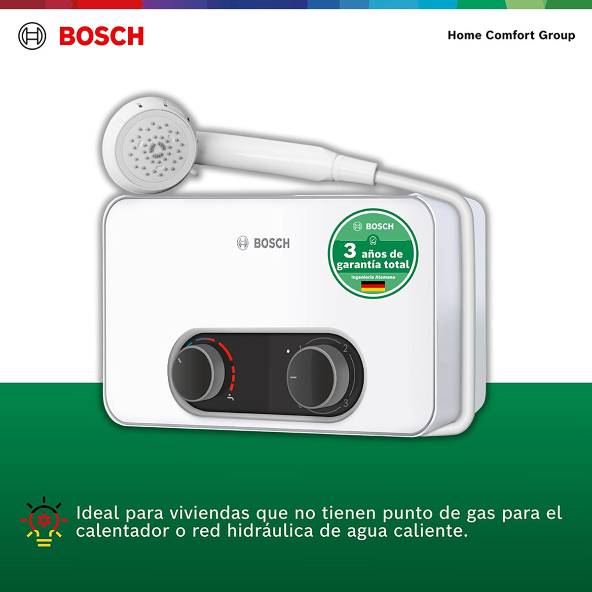 Calentador de agua eléctrico de paso monopunto 5,5 kW a 127 V Tronic 3000 S