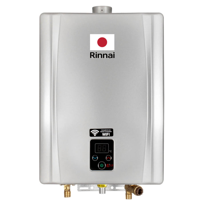 Calentador de paso agua 17 lts a gas propano color gris