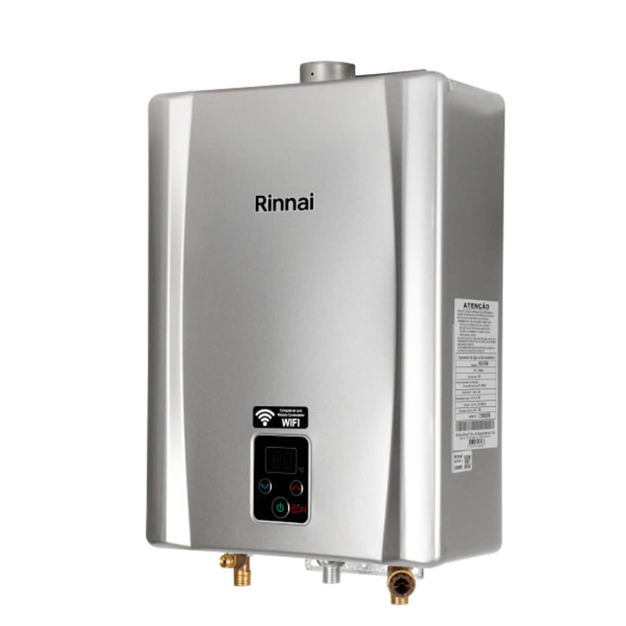 Calentador de paso agua 17 lts a gas propano color gris