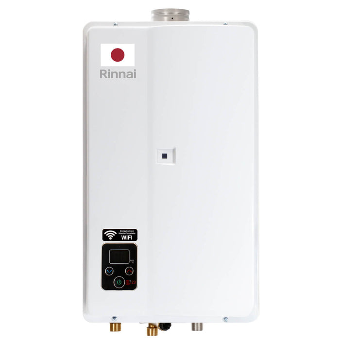 Calentador de paso agua 23 lts a gas natural- Rinnai- Blanco