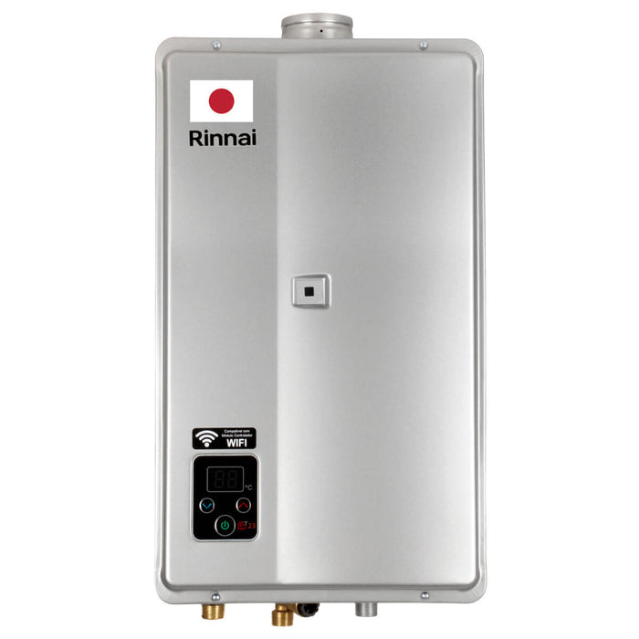 Calentador de paso a gas natural 23 litros marca Rinnai