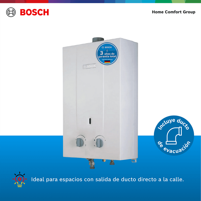 Calentador de agua 6 litros tiro forzado de paso a gas natural Therm 1000 F