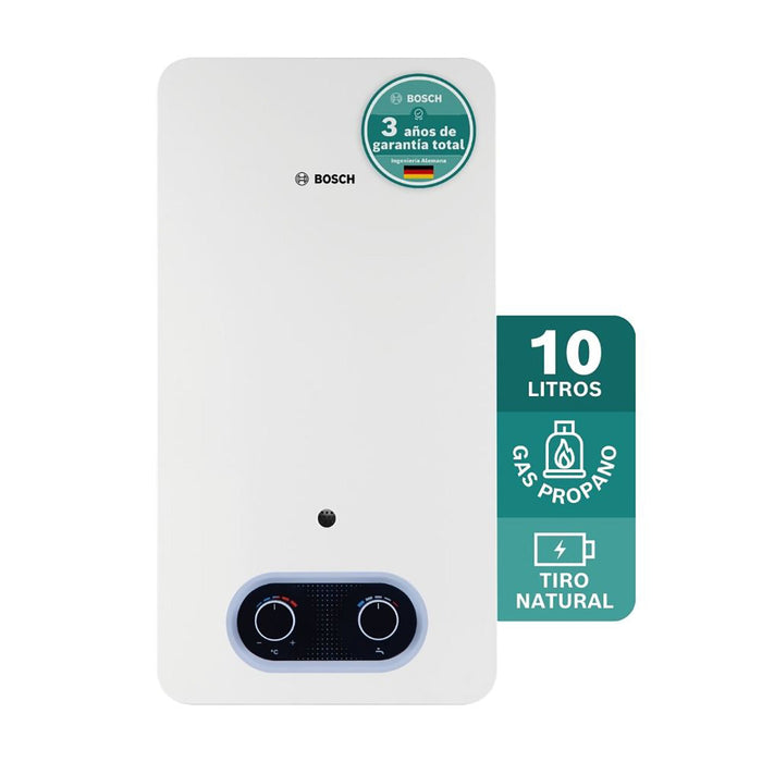 Calentador de agua 10 litros tiro natural de paso a gas propano Therm 2200 O