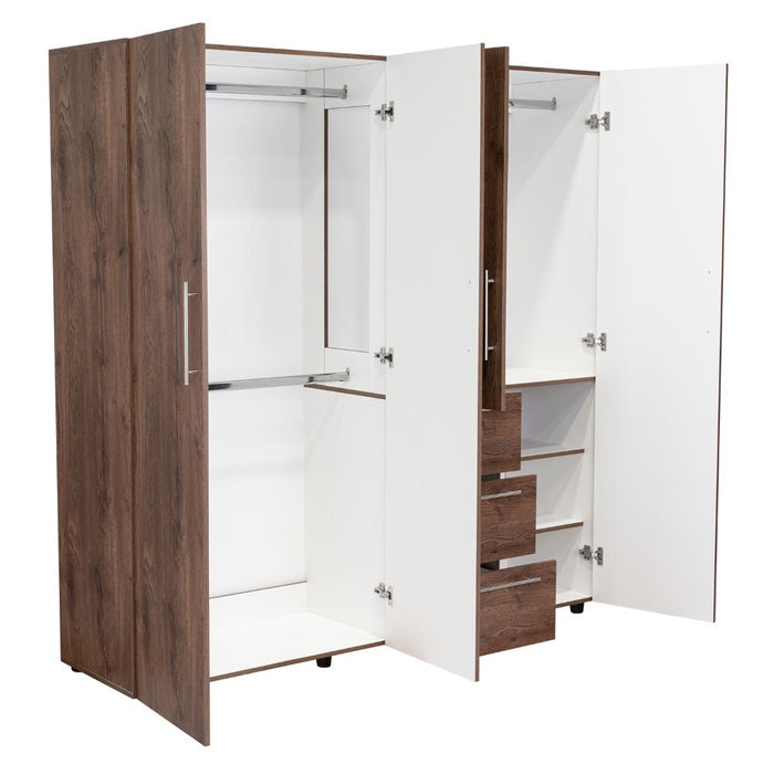 Closet Poche, Nogal, con Tres Cajones Organizadores