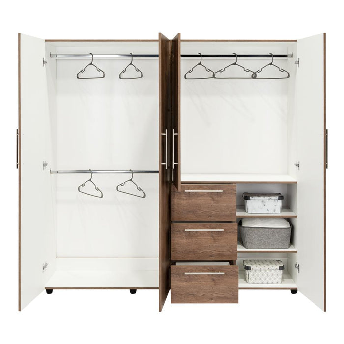 Closet Poche, Nogal, con Tres Cajones Organizadores