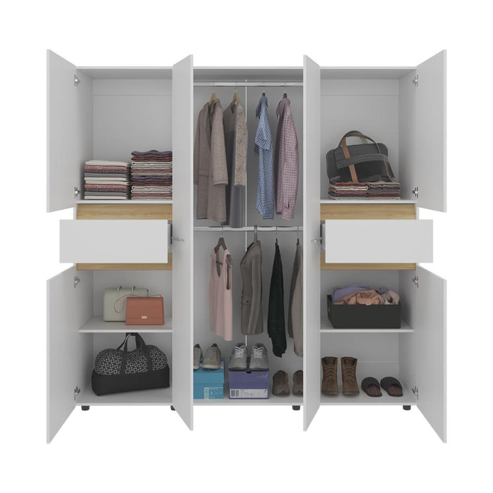 Closet Grande Imperial 200x200 Blanco y Fresno Europeo