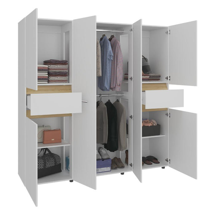 Closet Grande Imperial 200x200 Blanco y Fresno Europeo