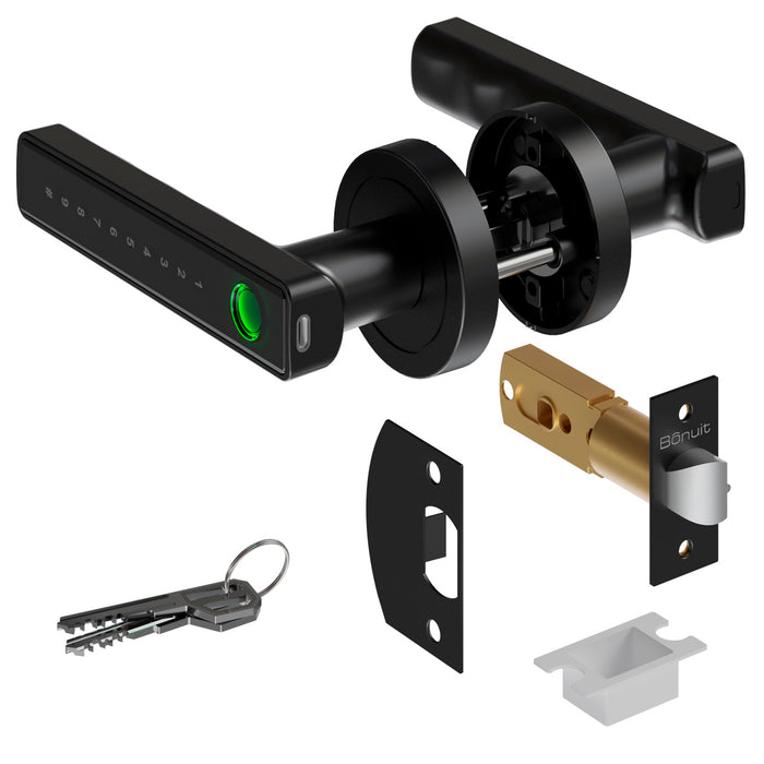 Cerradura chapa palanca digital inteligente para entrada principal con 4 formas de apertura