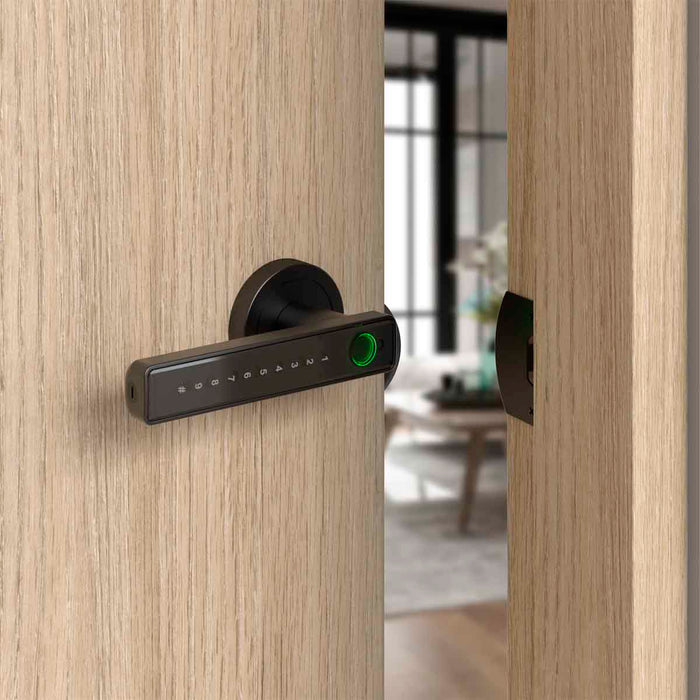 Cerradura chapa palanca digital inteligente para entrada principal con 4 formas de apertura