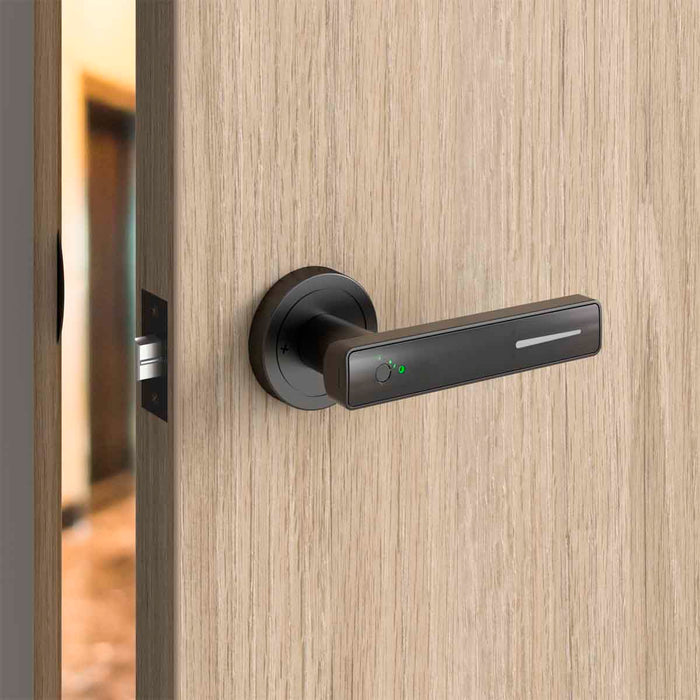 Cerradura chapa palanca digital inteligente para entrada principal con 4 formas de apertura