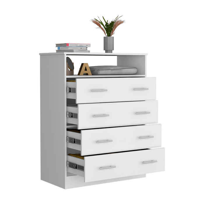 Organizador Barlovento, Blanco con Cuatro Cajones