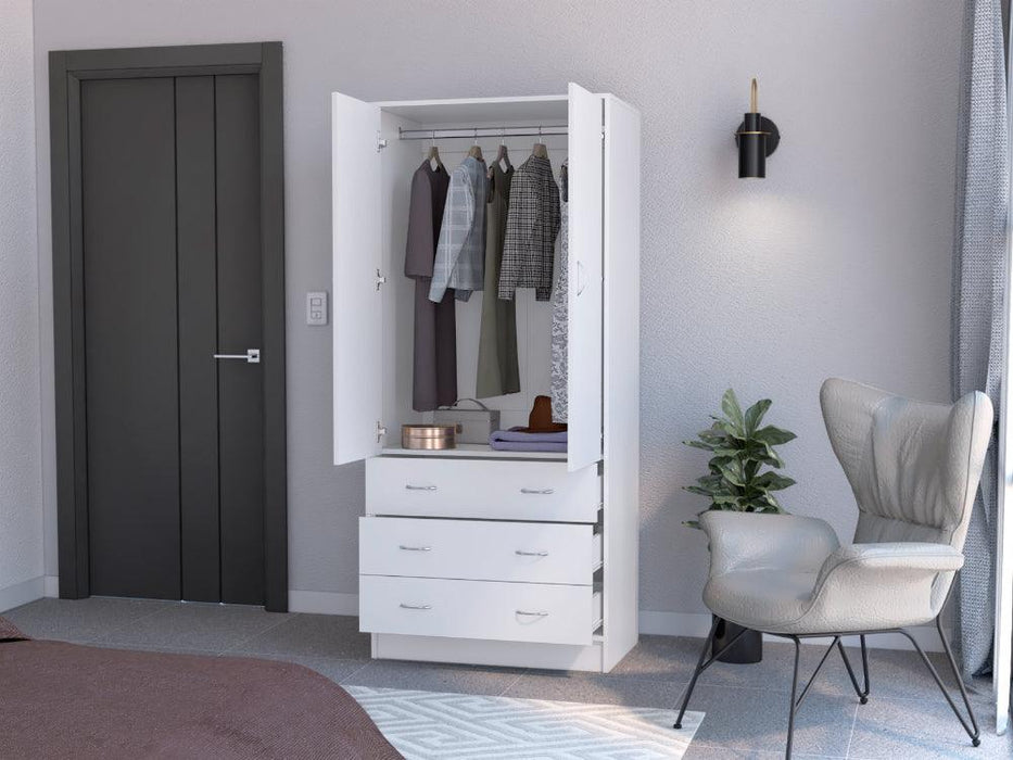 Closet Pilic, Blanco Duqueza, Tres Cajones Con Gran Capacidad De Almacenamiento