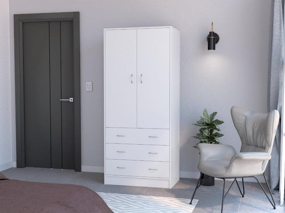 Closet Pilic, Blanco Duqueza, Tres Cajones Con Gran Capacidad De Almacenamiento