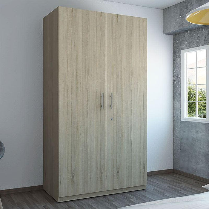 Closet Trade, Cartagena y Blanco con amplio espacio para almacenamiento y dos tubos para colgar ropa