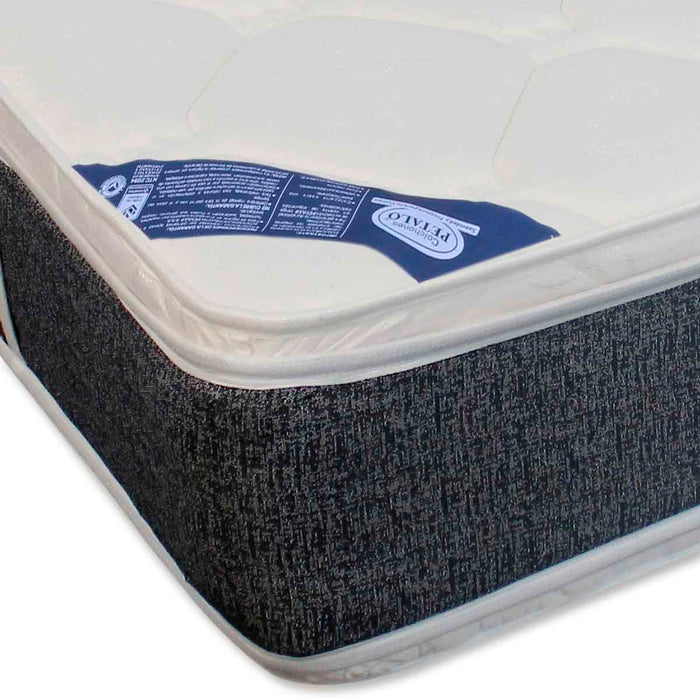 Colchón pétalo diamante 100x190x30 cm incluye 1 almohada silic+ 1 protector para colchón + 1 cobija personal