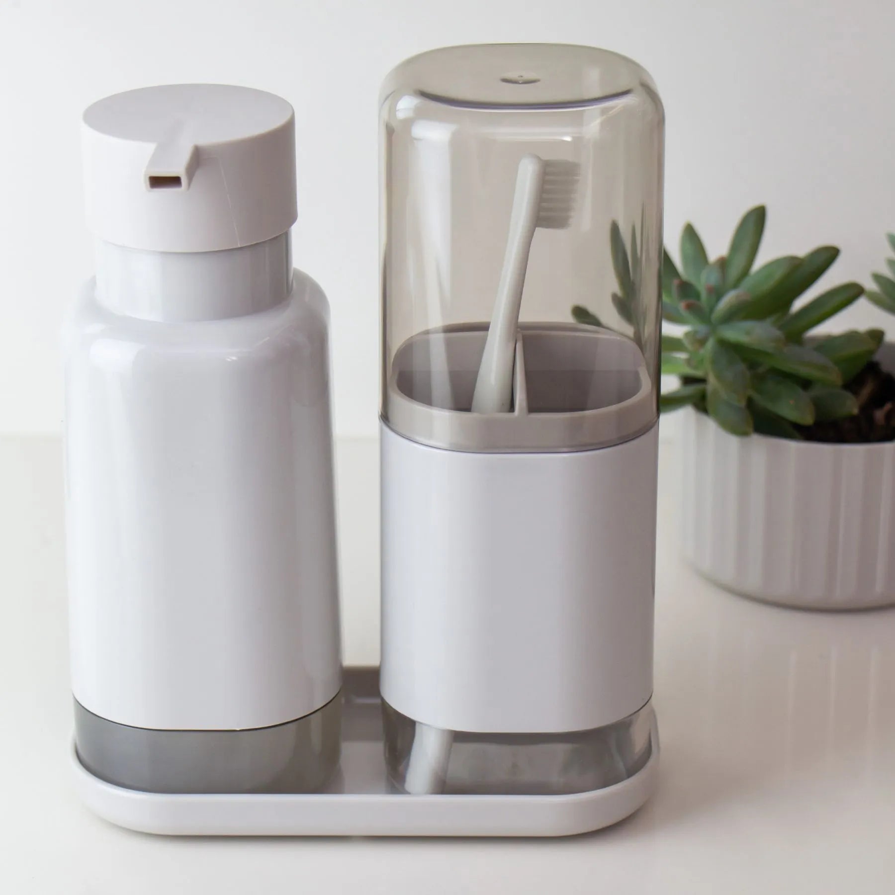 Kit de accesorios para baño dual 3 piezas color beige
