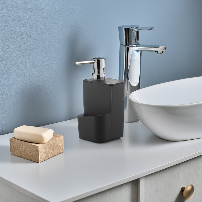 Jabonera con dosificador para de 650 ml jabón color negro