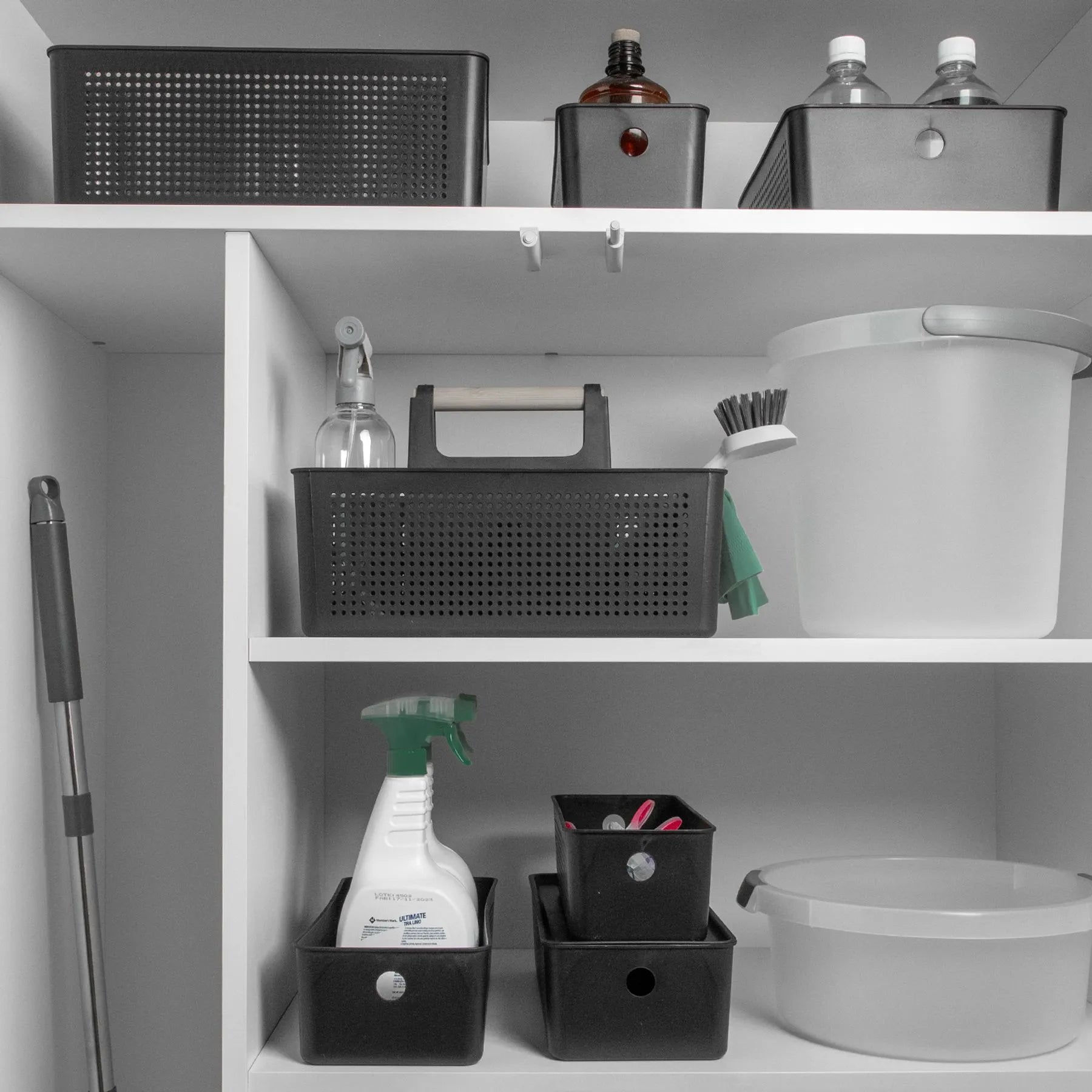 Organizador multiusos de 8 litros color negro