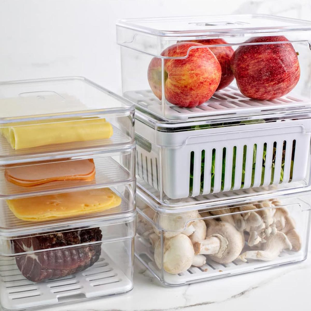 Kit de organizadores para nevera clear fresh