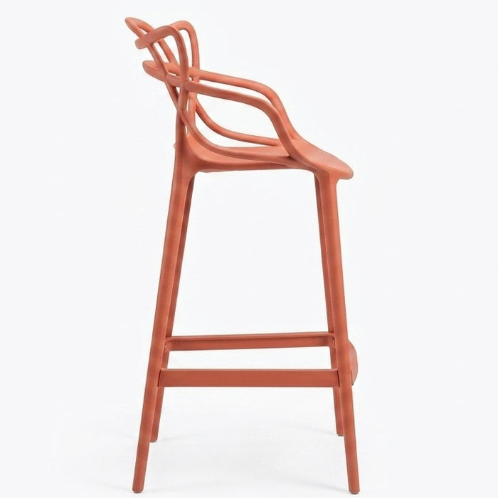 Silla para Bar Palermo, Terracota, con Reposa Pies Doble Propósito