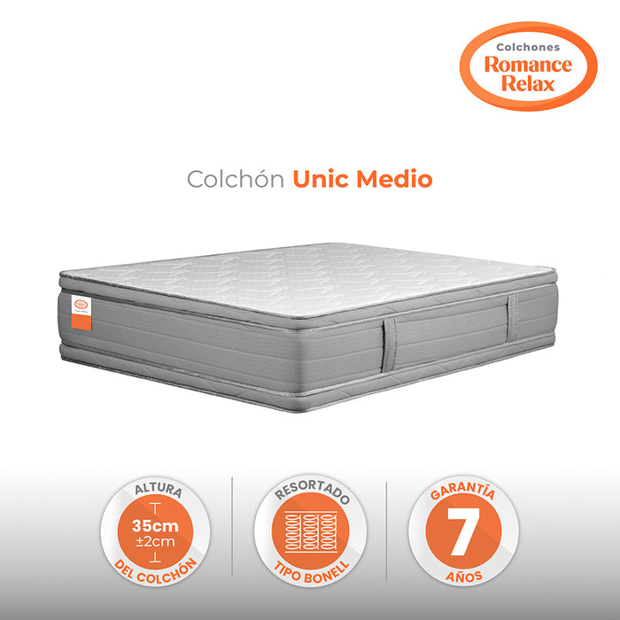 Colchón Rr Unic Medio 160X190X35, Queen