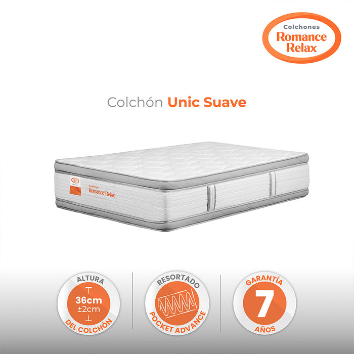 Colchón Rr Unic Suave 100X190X36, Sencillo