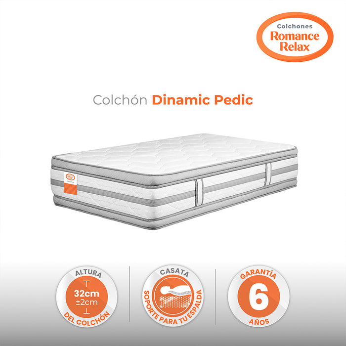 Colchón Rr Dinamic Pedic 100X190X32, Sencillo