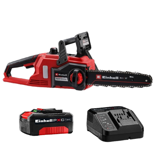 Moto sierra inalámbrica + Cargador y Batería de 4AH Marca Einhell