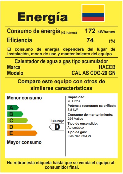 electrodomestico climatizacion calentador 20 gal acumulacion gas natural blanco haceb haceb 9001872 madecentro
