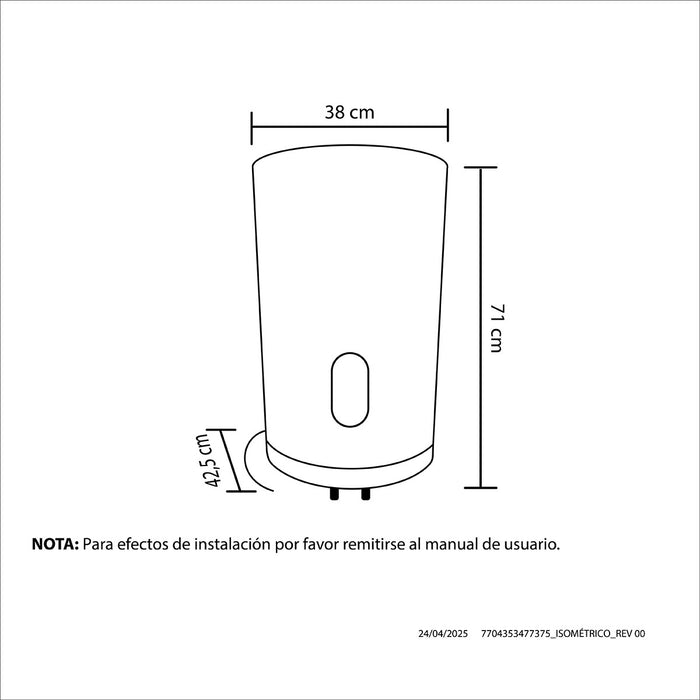 electrodomestico climatizacion calentador acumulacion electrico 32l 8 gal 120 v haceb 9003609 mp madecentro