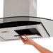 electrodomestico cocina campana peninsula 3 velocidades inoxidable 60 cm haceb 9003203 mp madecentro
