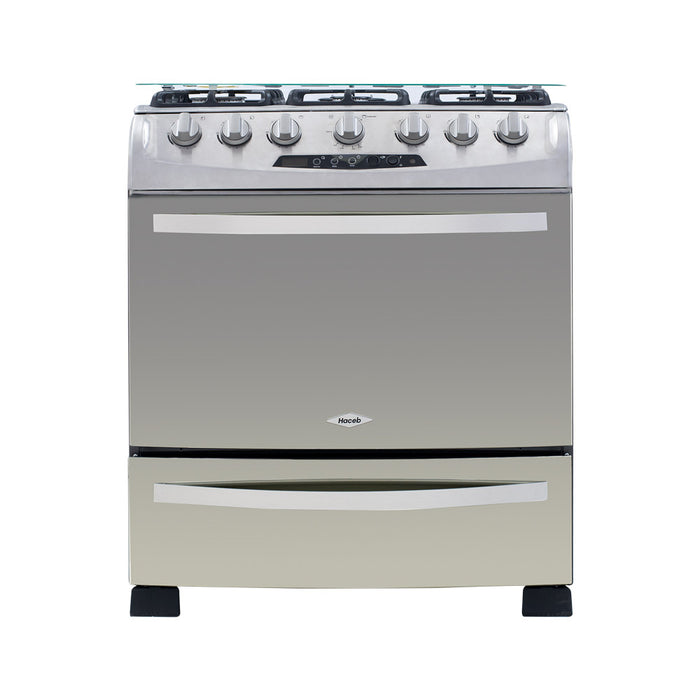 electrodomestico cocina estufa inoxidable 60x51 hierro fundido gas propano haceb 9003289 mp madecentro
