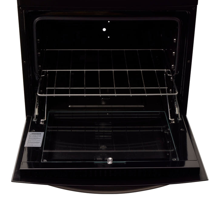 electrodomestico cocina estufa piso en cristal 60 cm gas propano negro haceb 9003521 mp madecentro